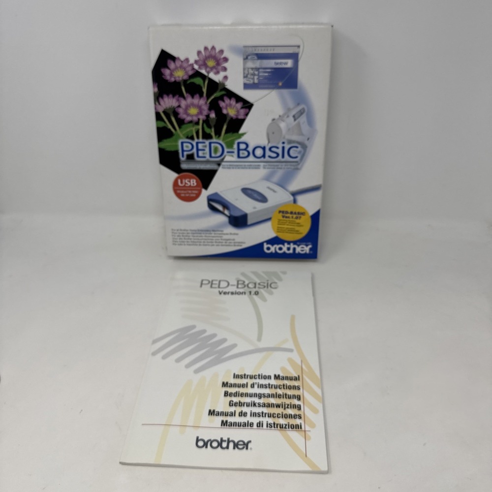 BROTHER PED-Basic Version 1.0 Embroidery Instruction Manual and‎ Empty Box Only
